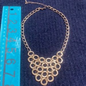 SILVER bib style necklace